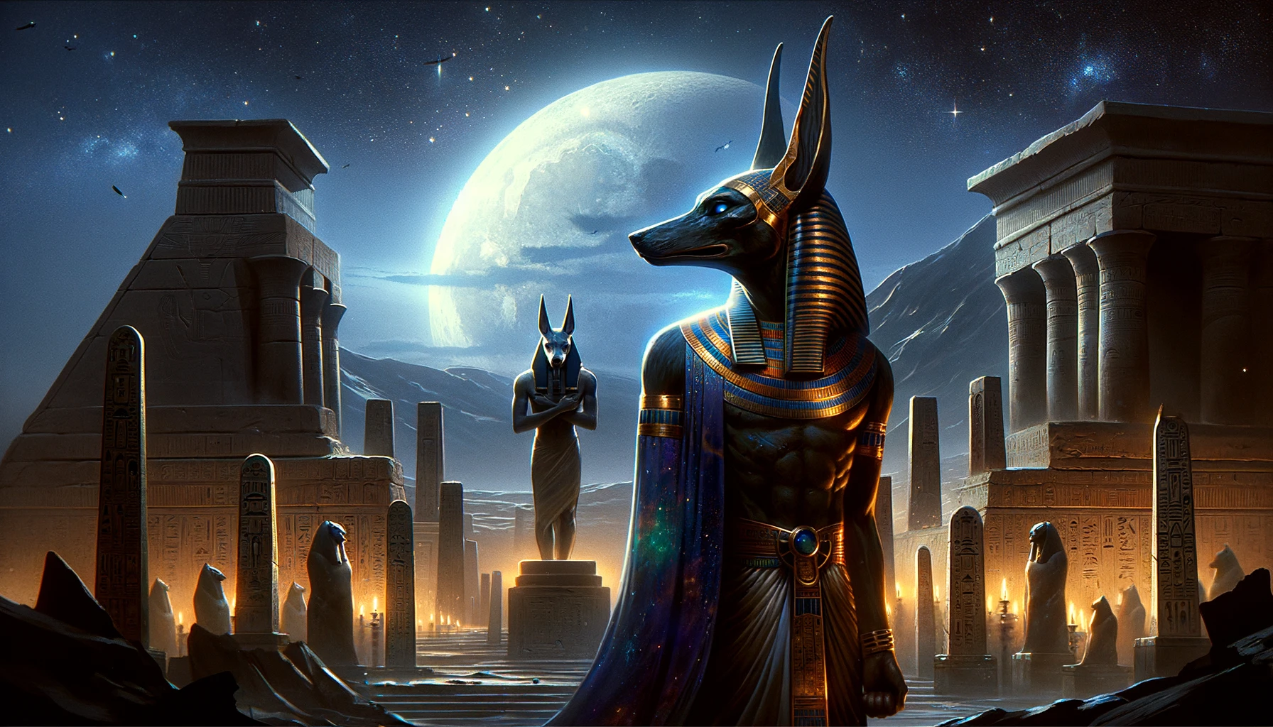 Digital-artwork-of-Echoes-of-Anubis_-Guardianship-of-the-Underworld-depicting-Anubis-the-jackal-headed-god-of-mummification